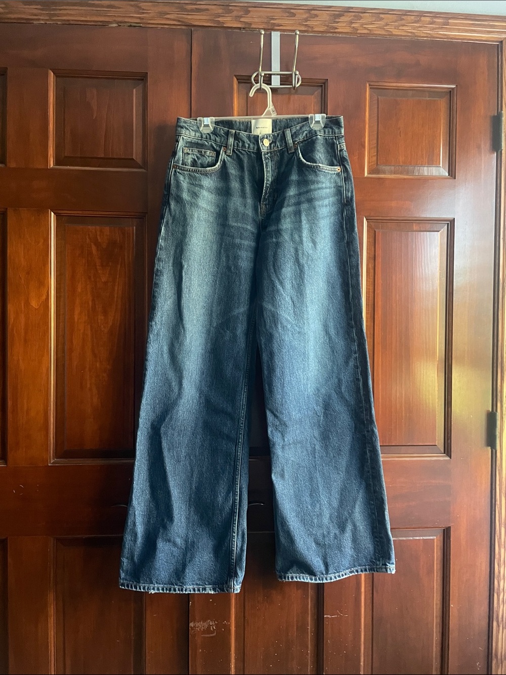 Reformation Women's Dark Blue Bootcut Jeans